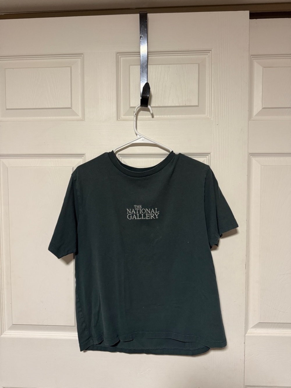 Urban Outfitters Slate Green Crewneck Tee with Logo Tag